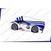 Кровать машина BMW Sport (с матрасом мягким спойлером и подушкой)