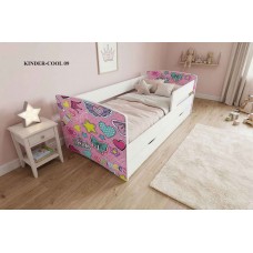 Дитяче ліжко KINDER-COOL 09 «Рожеві прикраси» для дівчинки Дитяче ліжко KINDER-COOL 09 «Рожеві прикраси» для дівчинки