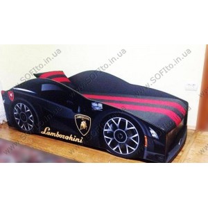 Кровать машина LAMBORGHINI (с матрасом мягким спойлером и подушкой)
