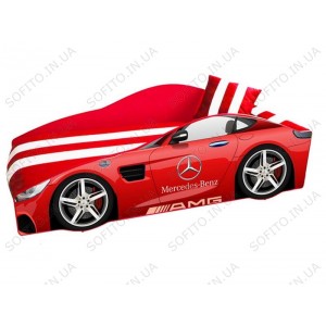 Ліжко машина Мерцедес AMG Еліт (з матрасом, м'яким спойлером і подушкою)