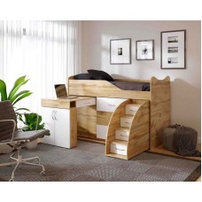 Дитяче ліжко трансформер зі столом, комодом, сходами та шухлядами Дитяче ліжко трансформер зі столом, комодом, сходами та шухлядами
